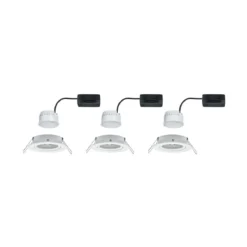 Paulmann No. 93449 Einbauleuchte LED Coin Nova 3er-Set rund 6W Weiß matt schwenkbar