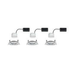Paulmann No. 93451 Einbauleuchte LED Coin Nova 3er-Set rund 6W Alu gedreht schwenkbar