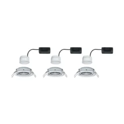 Paulmann No. 93452 Einbauleuchte LED Coin Nova 3er-Set rund 6W Chrom schwenkbar