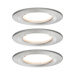 Paulmann No. 93458 Einbauleuchte LED Coin Nova 3er-Set rund 6W Eisen starr