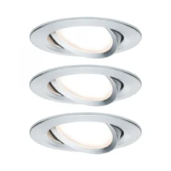 Paulmann No. 93487 Einbauleuchte LED Coin Nova rund 6W Alu gedreht 3-Stufen dimmbar