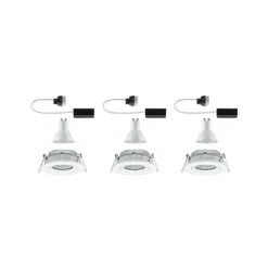 Paulmann No. 92898 Einbauleuchte LED Nova IP65 rund 7W GU10 Weiß 3er-Set schwenkbar