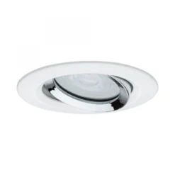 Paulmann No. 92903 Einbauleuchte LED Nova IP65 rund 7W GU10 Weiß, Chrom 1er-Set schwenkbar