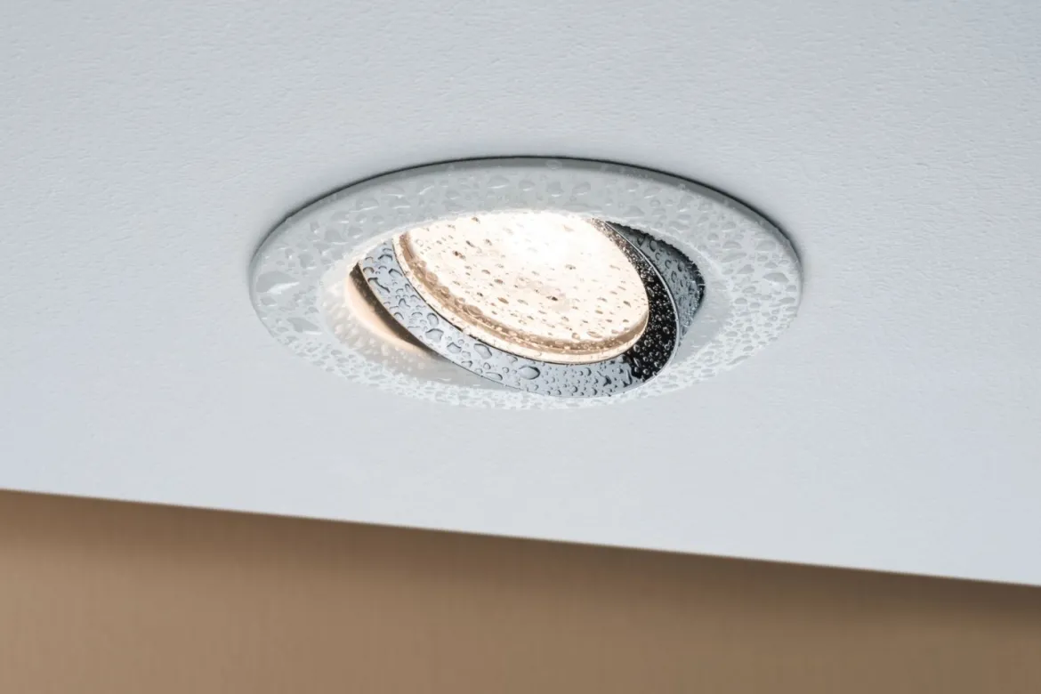 Paulmann No. 93663 Einbauleuchte LED Nova IP65 rund max. 35W Weiß, Chrom 1er-Set schwenkbar