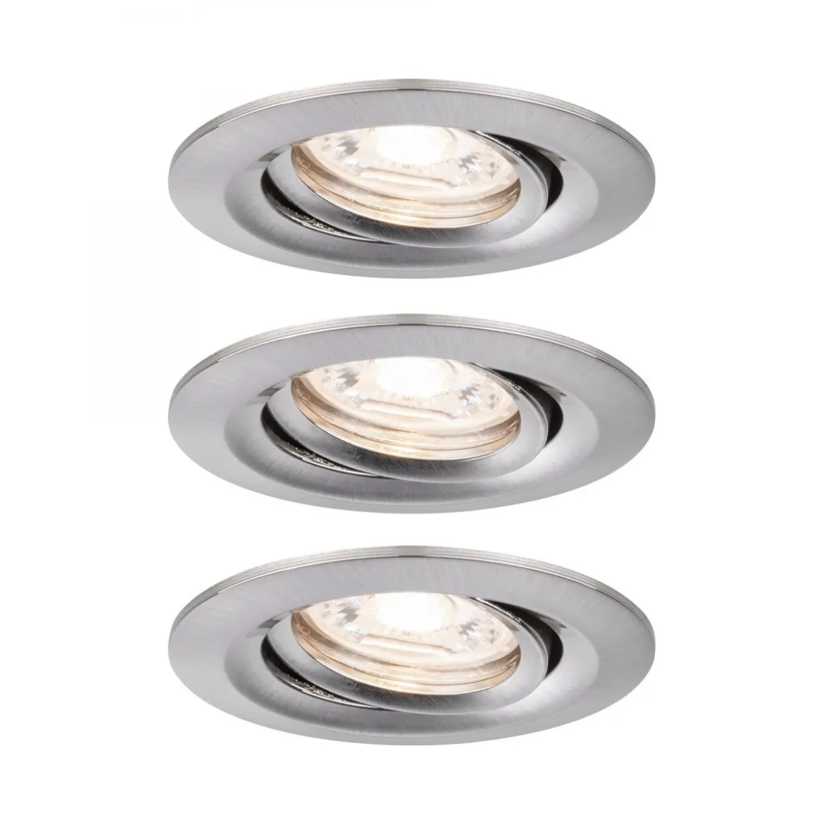 Paulmann No. 92973 Einbauleuchte Nova mini Plus EasyDim schwenkbar 3x4,2W 2.700K Eisen