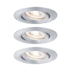 Paulmann No. 92975 Einbauleuchte Nova mini Plus EasyDim schwenkbar 3x4,2W 2.700K Alu