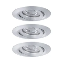 Paulmann No. 92975 Einbauleuchte Nova mini Plus EasyDim schwenkbar 3x4,2W 2.700K Alu