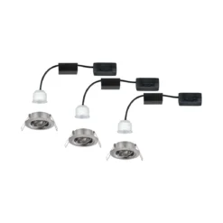 Paulmann No. 94295 Einbauleuchte Nova mini schwenkbar 3x4W 2.700K Eisen gebürstet 230V
