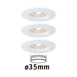 Paulmann No. 94299 Einbauleuchte Nova mini starr IP44 3x4W 2.700K Weiß matt 230V