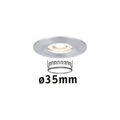 Paulmann No. 94304 Einbauleuchte Nova mini starr IP44 4W 2.700K Alu gedreht 230V
