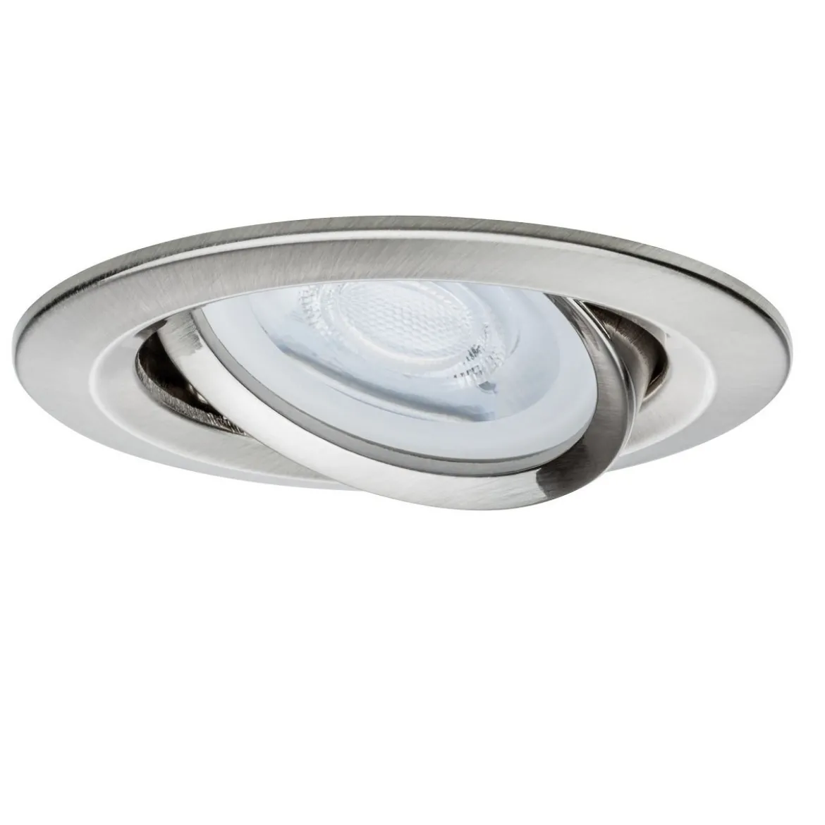 Paulmann No. 93641 Einbauleuchte Nova IP23 rund Eisen gebürstet 1er-Set, max. 35W GU10