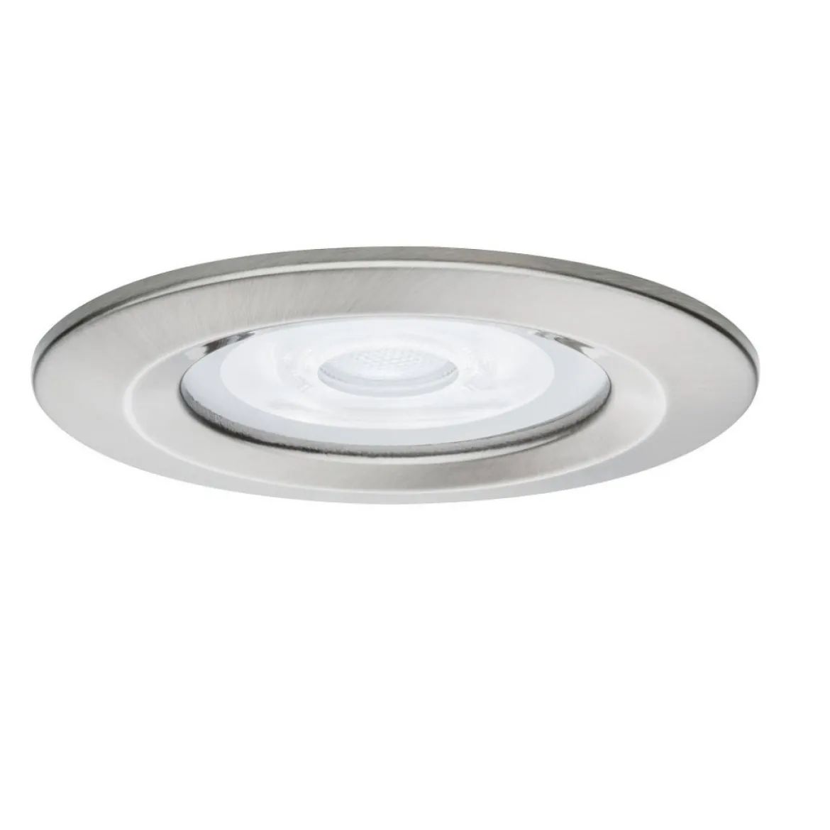 Paulmann No. 93633 Einbauleuchte Nova IP44 rund Eisen gebürstet 1er-Set, max. 35W GU10