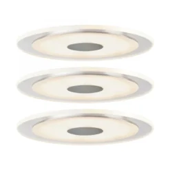 Paulmann No. 92543 Einbauleuchten Set Premium Line LED Whirl 6W Alu, Satin, 3er Set