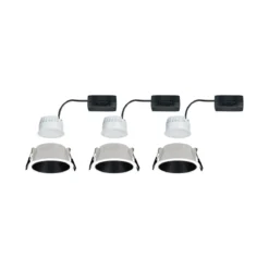 Paulmann No. 93402 Einbauleuchten Set LED Cole Weiß Schwarz 3-Step dimmbar 2700K