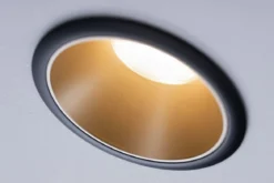 Paulmann No. 93404 Einbauleuchten Set LED Cole Gold Schwarz 3-Step dimmbar 2700K