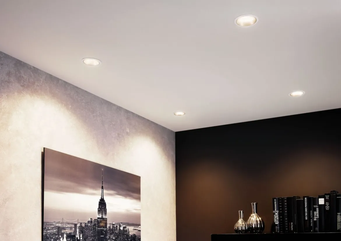 Paulmann No. 93406 Einbauleuchten Set LED Cole Weiß Gold 3-Step dimmbar 2700K