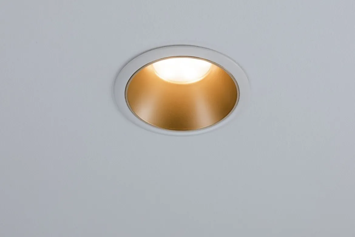 Paulmann No. 93406 Einbauleuchten Set LED Cole Weiß Gold 3-Step dimmbar 2700K