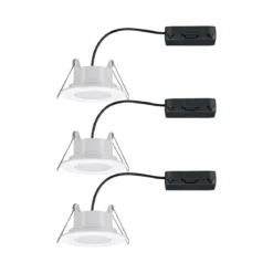 Paulmann No. 99931 Einbauleuchten Set LED Calla rund 3er-Set Weiß matt schwenkbar dimmbar