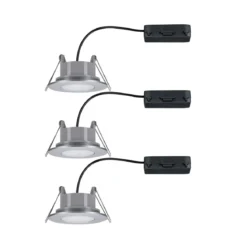 Paulmann No. 99933 Einbauleuchten Set LED Calla rund 3er-Set Chrom matt schwenkbar dimmbar