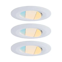 Paulmann No. 99935 Einbauleuchten Set LED Calla rund 3er-Set Weiß matt schwenkbar