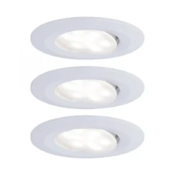 Paulmann No. 99935 Einbauleuchten Set LED Calla rund 3er-Set Weiß matt schwenkbar