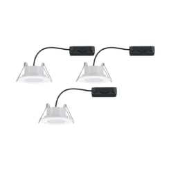 Paulmann No. 99935 Einbauleuchten Set LED Calla rund 3er-Set Weiß matt schwenkbar