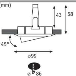 Paulmann No. 98773 Einbauleuchte Premium Line 12V 99mm Weiß