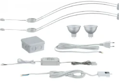 Paulmann No. 99909 Galeria Aufschrankleuchte LED Assistent II Chrom inkl. Leuchtmittel 2x4W GU5,3