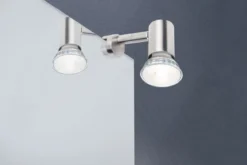 Paulmann No. 99905 Galeria Spiegelleuchte LED Simplo Eisen gebürstet inkl. Leuchtmittel 1x5,3W GU10