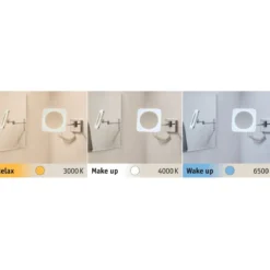 Paulmann No. 78933 HomeSpa LED Kosmetikspiegel Jora IP44 Chrom 3,3W WhiteSwitch 2.700K