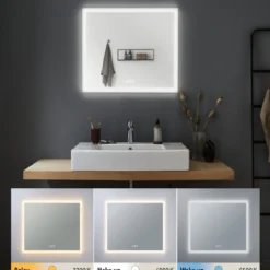Paulmann No. 93013 HomeSpa LED Leuchtspiegel Mirra eckig IP44 22W WhiteSwitch