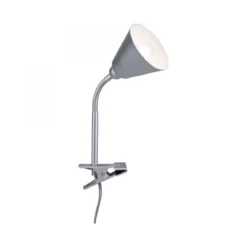 Paulmann No. 95432 Klemmleuchte Vitis Flexarm E14 Grau mit Schnurschalter