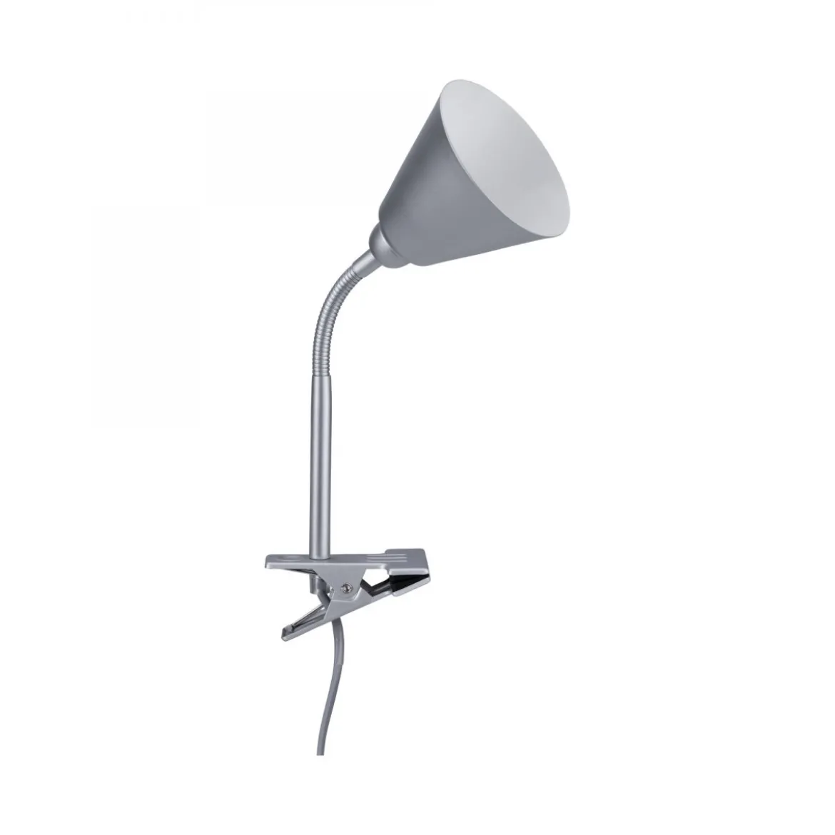 Paulmann No. 95432 Klemmleuchte Vitis Flexarm E14 Grau mit Schnurschalter
