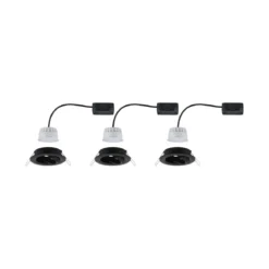 Paulmann No. 94472 LED Einbauleuchte Nova rund 3x6W schwarz schwenkbar dimmbar IP23