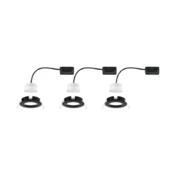 Paulmann No. 94473 LED Einbauleuchte Nova rund 3x6,5W schwarz IP44