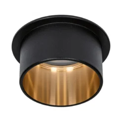 Paulmann No. 93378 LED Einbauleuchte Gil 6W IP44 2700K Schwarz Gold 3-Stufen dimmbar