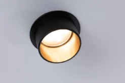 Paulmann No. 93378 LED Einbauleuchte Gil 6W IP44 2700K Schwarz Gold 3-Stufen dimmbar