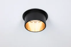 Paulmann No. 93379 LED Einbauleuchten Set Gil 6W IP44 2700K Schwarz Gold 3-Stufen dimmbar