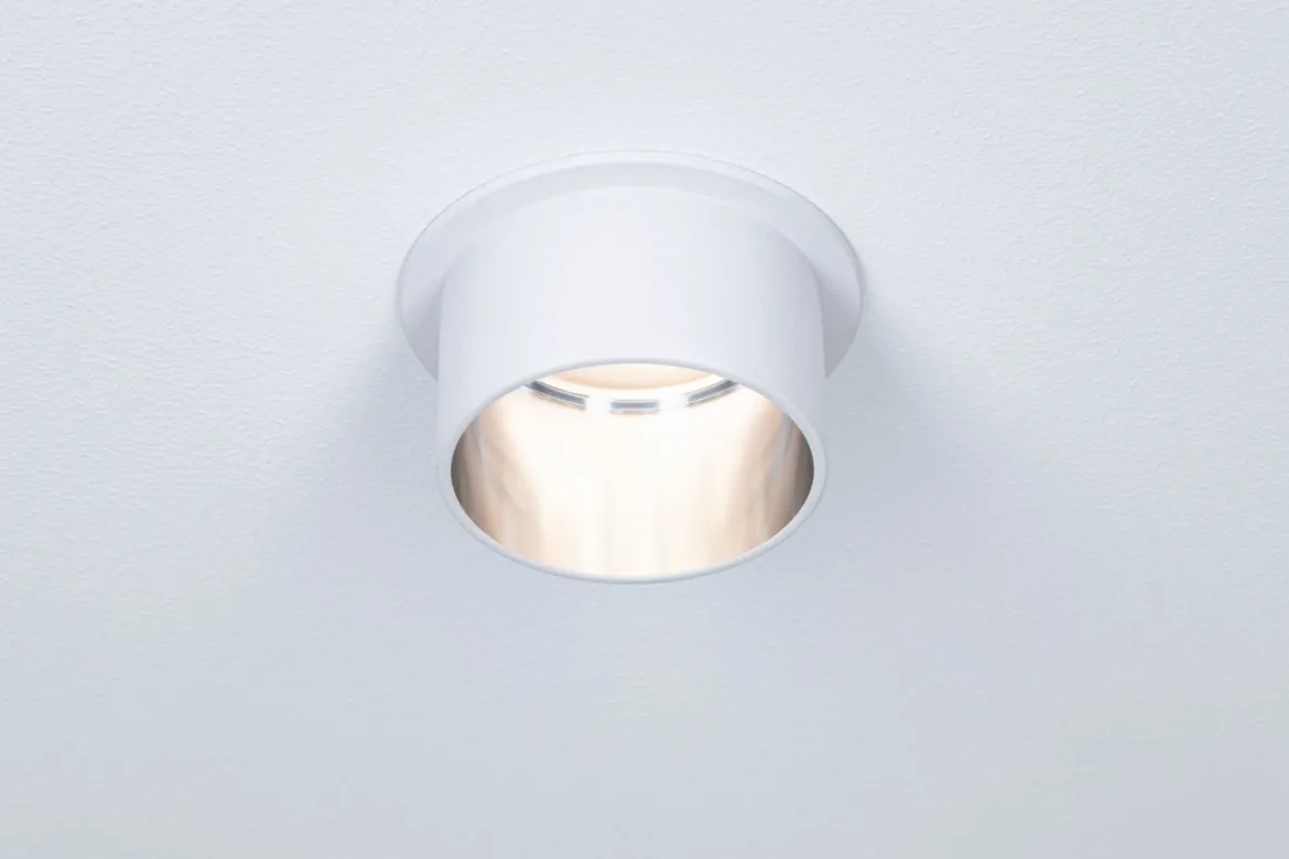 Paulmann No. 93384 LED Einbauleuchte Gil 6W IP44 2700K Weiß Eisen 3-Stufen dimmbar