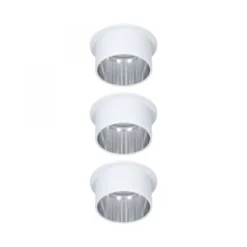 Paulmann No. 93385 LED Einbauleuchten Set Gil 6W IP44 2700K Weiß Eisen gebürstet 3-Step dimmbar