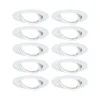 Paulmann No. 93400 LED Einbauleuchte Base rund 10x10W GU10 Weiß