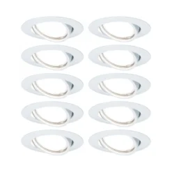 Paulmann No. 93400 LED Einbauleuchte Base rund 10x10W GU10 Weiß
