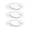 Paulmann No. 93422 LED Einbauleuchten Set Base schwenkbar, 3 x 5W Weiß