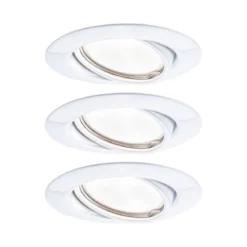 Paulmann No. 93422 LED Einbauleuchten Set Base schwenkbar, 3 x 5W Weiß