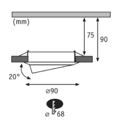 Paulmann No. 93422 LED Einbauleuchten Set Base schwenkbar, 3 x 5W Weiß
