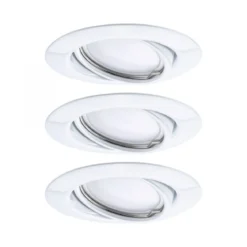 Paulmann No. 93422 LED Einbauleuchten Set Base schwenkbar, 3 x 5W Weiß