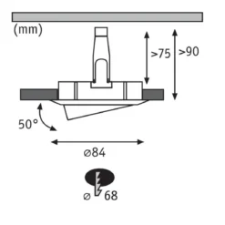 Paulmann No. 93430 LED Einbauleuchte Nova rund 6,5W GU10 Weiß matt 1er-Set schwenkbar