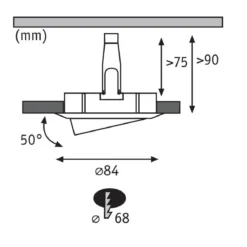 Paulmann No. 93465 LED Einbauleuchten Nova rund 6,5W GU10 Eisen 3er-Set dimmbar