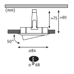 Paulmann No. 93470 LED Einbauleuchten Nova rund 6,5W GU10 Chrom 3er-Set dimmbar