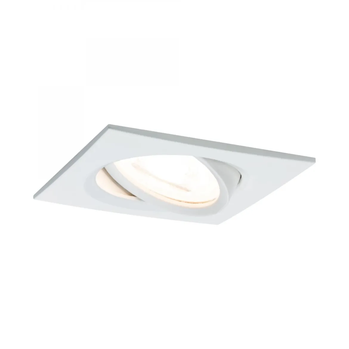 Paulmann No. 93471 LED Einbauleuchte Nova eckig 6,5W GU10 Weiß matt 1er-Set dimmbar